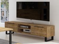 Tv-meubel hifi HALO 2 deuren 2 opbergvakken wotan eik