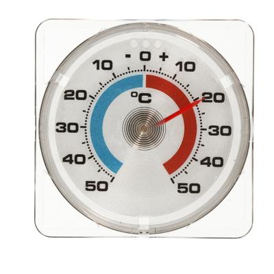 TFA Raam Thermometer - analoog - kunststof - transparant - 7 x 7 cm - binnen en buiten TFA Raam Thermometer - analoog - kunststof - transparant - 7 x 7 cm - binnen en buiten
