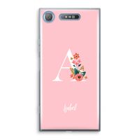 Pink Bouquet: Sony Xperia XZ1 Transparant Hoesje - thumbnail