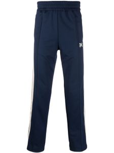 Palm Angels embroidered-monogram track pants - Bleu