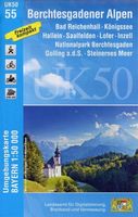 Wandelkaart 55 UK50 Bayern Berchtesgadener Alpen | LVA Bayern - thumbnail