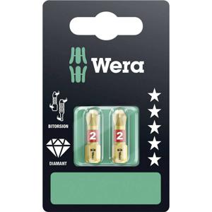 Wera 851/1 BDC SB SiS 05073335001 Kruis-bit PH 2 Gereedschapsstaal Diamant gecoat, Gelegeerd D 6.3 2 stuk(s)