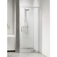 Douchedeur Sealskin Get Wet Custom Nisdeur Swingdeur Rechts 100x195cm Zilver Hoogglans Helder Glas