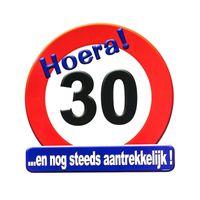 Hulde stopbord 30 jaar verjaardags cadeau/versiering   - - thumbnail