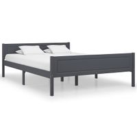 Bedframe massief grenenhout grijs 120x200 cm - thumbnail