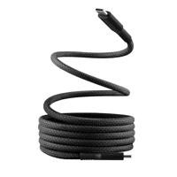 T'nB - USB-C naar USB-C kabel, nylon magnetische ommanteling ideaal voor het dragen, opladen van 60W, lengte 1,5 meter - zwart