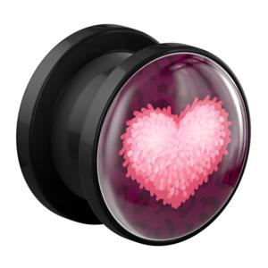 Tunnel met Heart "Erotica" Design Acryl Tunnels & Plugs