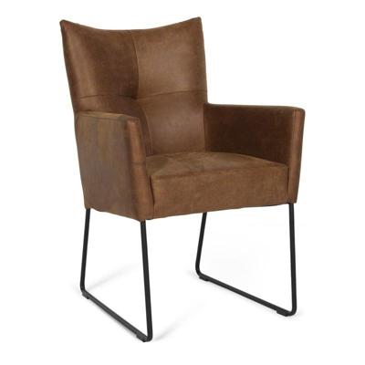 Armstoel Pim - Bizon Cognac (incl. beugelpoot)