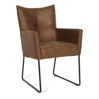 Armstoel Pim - Bizon Cognac (incl. beugelpoot)