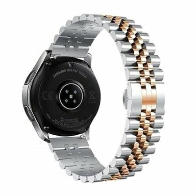 By Qubix - Stalen band - Zilver/rosé goud - Compatible met Xiaomi Redmi Watch 5 Active/Redmi Watch 5 Lite - Compatible Xiaomi bandje
