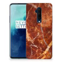 OnePlus 7T Pro TPU Siliconen Hoesje Marmer Bruin