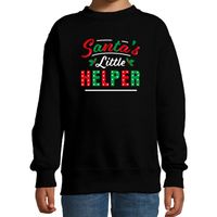 Santas little helper / Het hulpje van de Kerstman Kerstsweater / Kersttrui zwart voor kinderen 14-15 jaar (170/176)  - - thumbnail