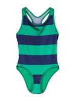 ZIMMERMANN Kids maillot de bain rayé à dos-nu - Vert - thumbnail