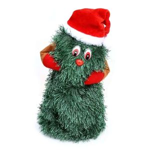 Zingende en dansende kerstboom - figuur - groen - H20 cm   -