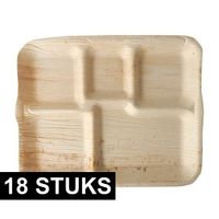 18x Palmblad borden met vakken 27 cm   -