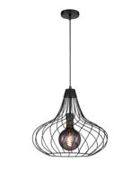 Fischer & Honsel Zwarte hanglamp Perle Ø 40cm 60701 - thumbnail