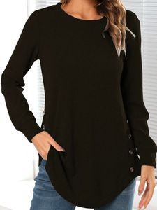 Casual Cotton-Blend T-Shirt Tunic