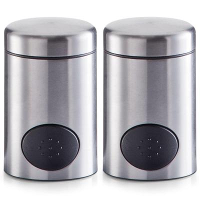 Zeller Zoetjes dispenser - 2x - 8,5 cm - RVS - Koffie/thee drinken - Zoetstof tabletten Zeller Zoetjes dispenser - 2x - 8,5 cm - RVS - Koffie/thee drinken - Zoetstof tabletten