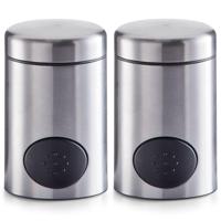 Zeller Zoetjes dispenser - 2x - 8,5 cm - RVS - Koffie/thee drinken - Zoetstof tabletten