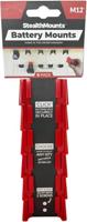 StealthMounts Batterijhouder compatibel met Milwaukee M12 (6 Pack) - Rood | StealthMounts Batterij Mounts | Gemaakt in het Verenigd Koninkrijk