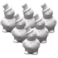 6x stuks piepschuim figuren sneeuwman 17 cm - thumbnail