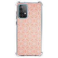 Samsung Galaxy A52 4G/5G Doorzichtige Silicone Hoesje Pattern Orange