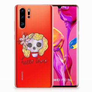 Silicone Back Case Huawei P30 Pro Boho Skull