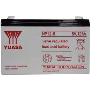 Yuasa NP12-6 NP12-6 Loodaccu 6 V 12 Ah Loodvlies (AGM) (b x h x d) 151 x 98 x 50 mm Kabelschoen 6.35 mm Onderhoudsvrij, VDS-certificering