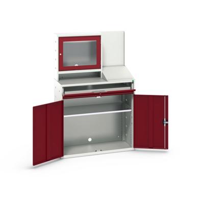 Bott Verso Computerkast | 1050x550x1650mm | 1 Legbord | 1 Schuiflade | 2 Deuren | RAL 3004 - 16928022.24 Bott Verso Computerkast | 1050x550x1650mm | 1 Legbord | 1 Schuiflade | 2 Deuren | RAL 3004 - 16928022.24