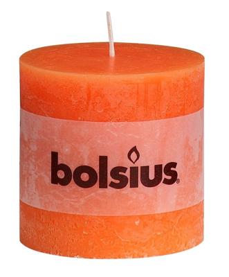 Bolsius Stompkaarsen Rustiek XXL Oranje 100/100 mm - 6 Stuks