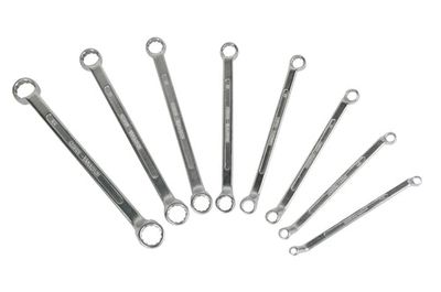 Brüder Mannesmann M 140-08 DIN Dubbele ringsleutelset 8-delig Sleutelbreedte (metrisch) (alleen voor ADT) 6 - 22 mm