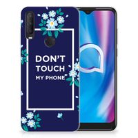 Alcatel 1S (2020) Silicone-hoesje Flowers Blue DTMP - thumbnail