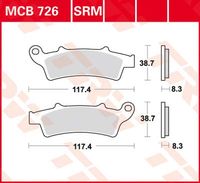 TRW Remblokken, en remschoenen voor de moto, MCB726SRM Sinter maxi scooter