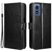 Motorola Moto G Play (2024) Wallet Case met Magnetische Sluiting - Zwart