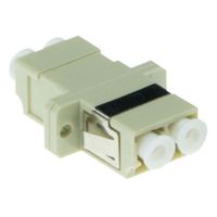 ACT EA1005 Glasvezel LC/LC Duplex Adapter Multimode OM1/OM2 Flens - thumbnail