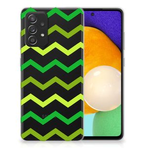 Samsung Galaxy A52 (5G/4G) TPU bumper Zigzag Groen