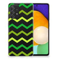 Samsung Galaxy A52 (5G/4G) TPU bumper Zigzag Groen - thumbnail