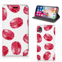 Apple iPhone Xr Flip Style Cover Pink Macarons