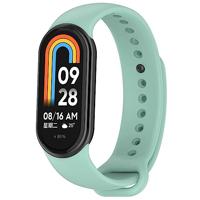 By Qubix - Siliconen bandje - Mintgroen - Compatible met Xiaomi Smart Band 8 & 9 - Compatible Xiaomi bandje