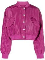 Maje veste bomber à coupe crop - Rose