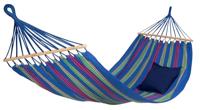 AMAZONAS Hangmat Aruba Juniper weerbestendig en UV-bestendig 210 x 80 cm tot 180 kg blauw gestreept