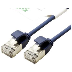 ROLINE GREEN F/UTP DataCenter Patchkabel Cat.6A (Class EA), LSOH, extra dun, blauw, 0,3 m