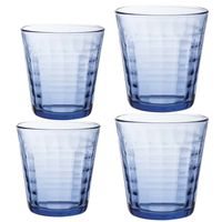 Set van 24 drinkglazen/waterglazen blauw 220/275 ml Prisme - thumbnail