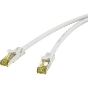 Renkforce RF-4149858 RJ45 Netwerkkabel, patchkabel CAT 6a (losse kabel CAT 7) S/FTP 0.25 m Grijs Snagless, Vlambestendig 1 stuk(s)