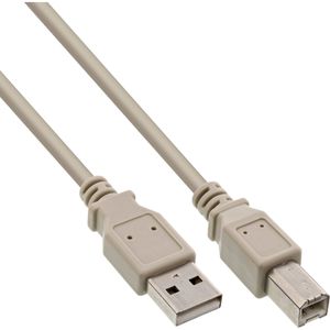 InLine 34555H USB-kabel 5 m USB A USB B Beige