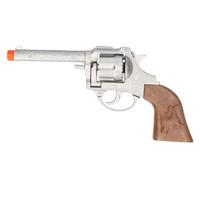 Cowboy speelgoed revolver/pistool metaal 12 schots plaffertjes