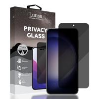 Lunso - Geschikt voor Samsung Galaxy S23 - Privacy Glass - Screen protector