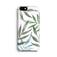 Tropical watercolor leaves: Volledig Geprint iPhone 7 Hoesje - thumbnail