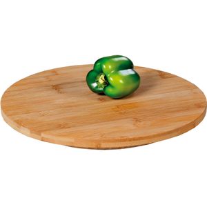 Bamboe houten draaibare serveerplank rond 35 cm