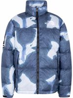 Supreme x TNF veste Nuptse en jean à effet délavé - Bleu - thumbnail